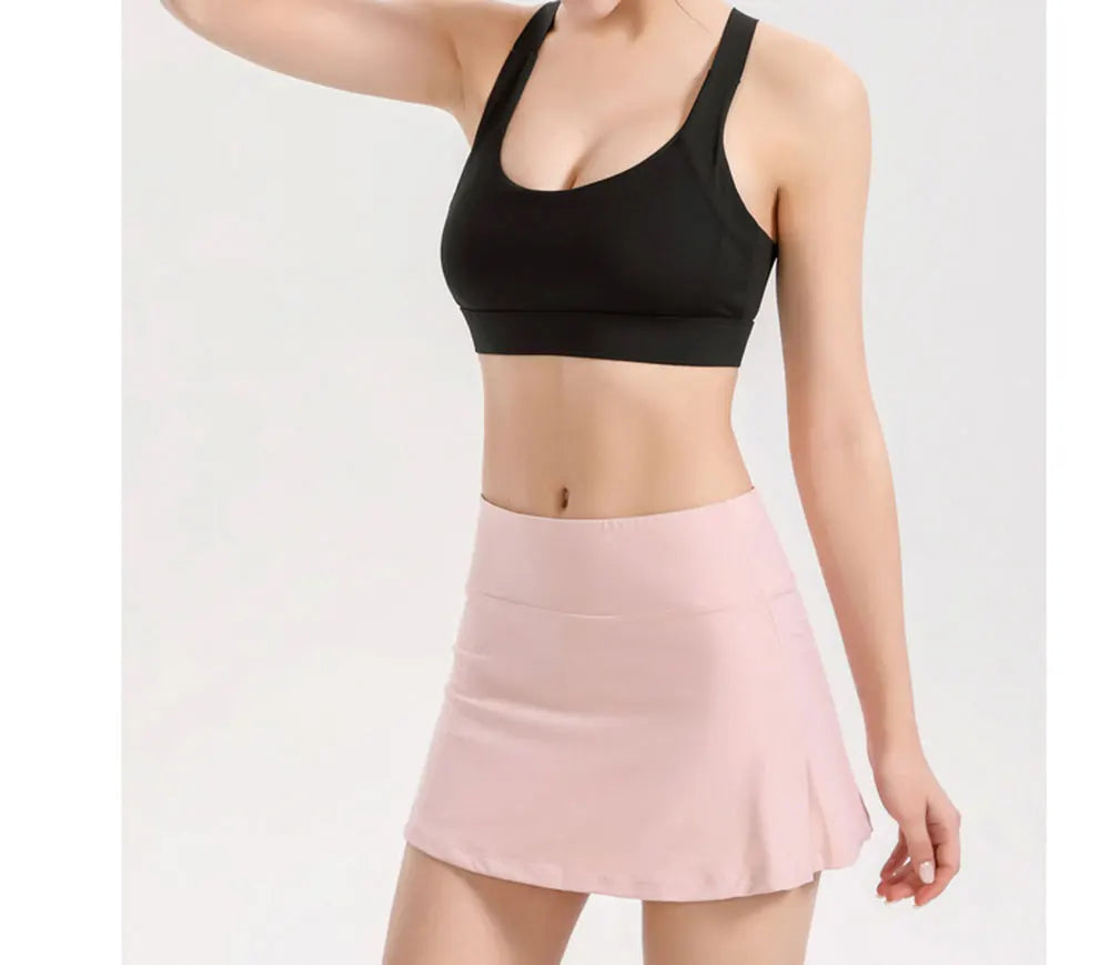 Summer Slim Yoga Shorts New Short Skirts Ultra Short Mini Skirts Gym Exercise Running Fitness Tennis Anti-Light Sports Skirts