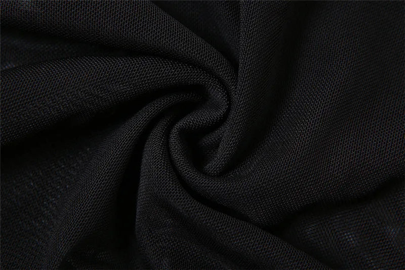 Goth Dark Mesh See Through Gothic Women Sexy Bodysuits Y2k Heart Velvet Sleeveless Halter Tops Grunge Backless Bodycon Bodysuit