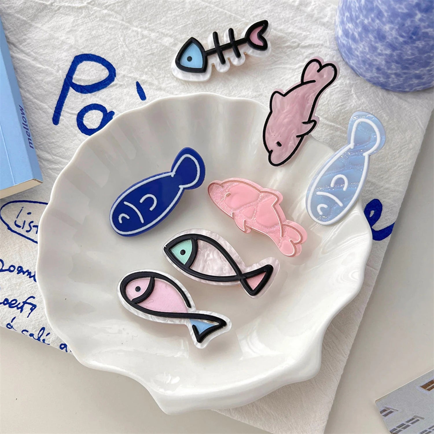 Simple Milk Tea Color Fishbone Hairpin Girl Cute Bangs Barrettes Sweet Side Hairgrips Temperament Duckbill Clip Hair Accessories