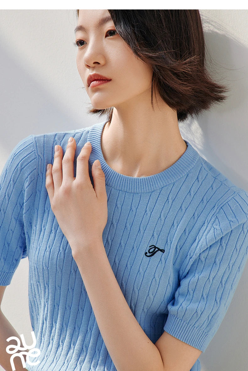 TOYOUTH  Women Knitwear 2025 Summer New Tops 8523801