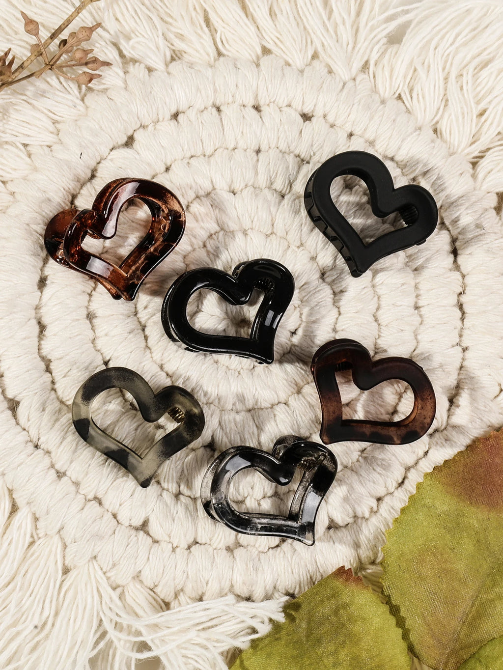 Mini Flower Hair Clips Pack for Women - Creaseless Styling Claw Clips for Bangs and Tiny Hair Styling