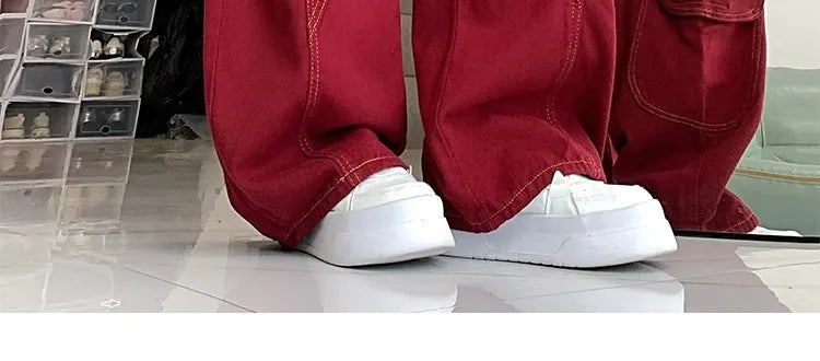 Streetwear Casual Cargo Pants for Women 2025 New Bottoms Straight Trousers Fashion Pockets Korean Pantalon Femme