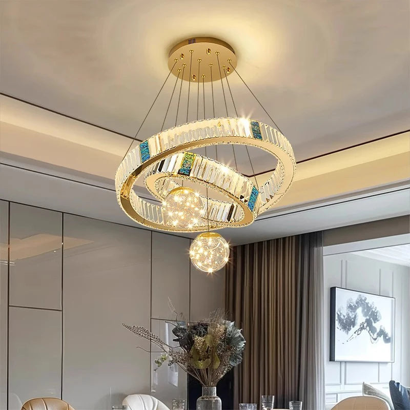 home decorationPendant lights, luxury crystal living room chandelier, bedroom Pendant lamp, ceiling light, indoor lighting