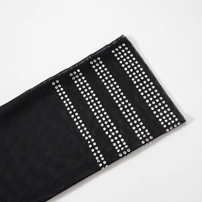 Sexy Bodysuit Lingerie Applique One-Pieces Body Feminino See Through Black Top Women Rave Outfit Turtleneck Lenceria Tranparente