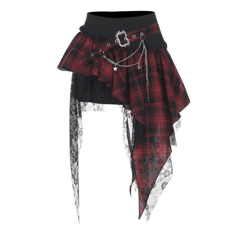 Fashion High Street Style Punk Subculture Y2k Skirt Femme 2025 New Summer High Waist Casual Irregular Short Skirts for Women