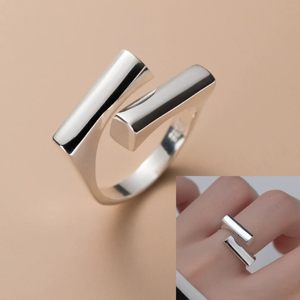 VENTFILLE 925 Sterling Silver Irregular Ring for Women Geometry Versatile Minimalism  Accessories Jewelry Gift Dropshipping