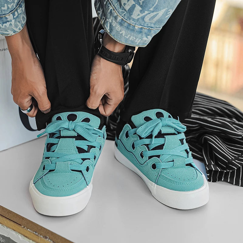 2025 trend men's casual shoes small white shoes board shoes Daddy shoes size