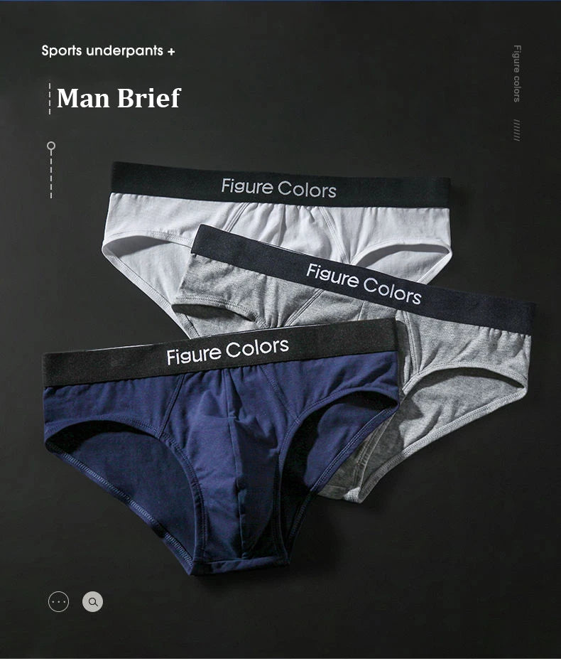 4pcs Men's Briefs Underwear Sexy Antibacterial Men's Panties Underpants Male U Convex boxer briefs for Man Absorbent Elastic