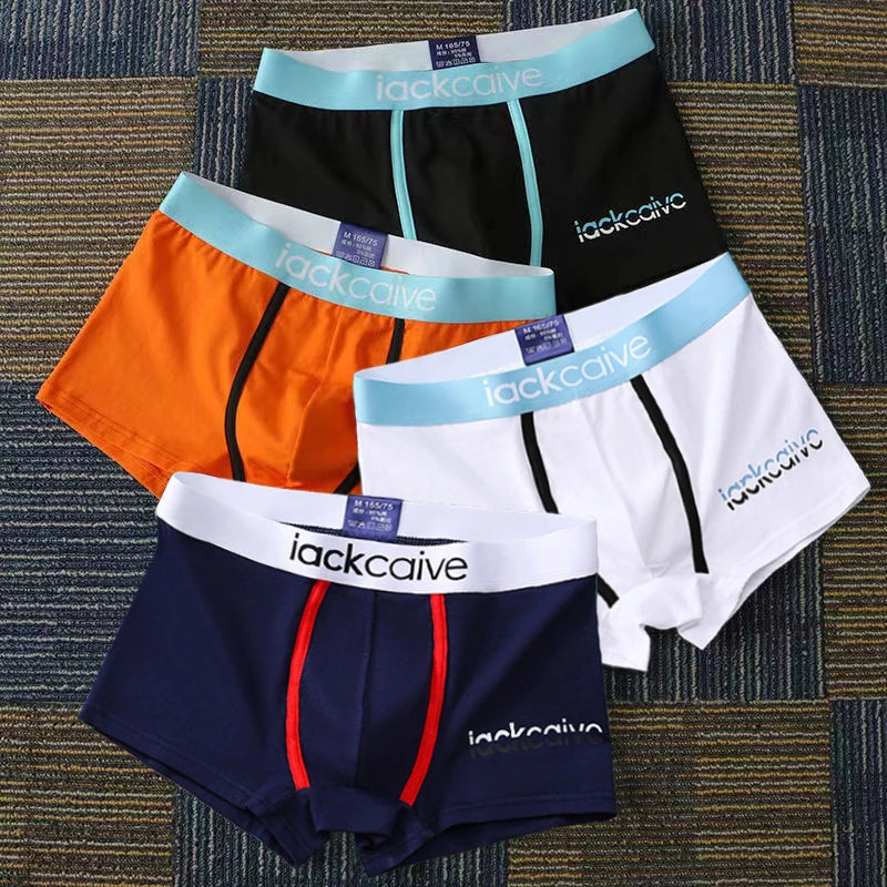 4Pcs Underwear Men's Boxer Shorts Sexy Panties Cotton Boxers Man Underpants Male Shorts Homme U Convex Lingerie Wholesale Lots
