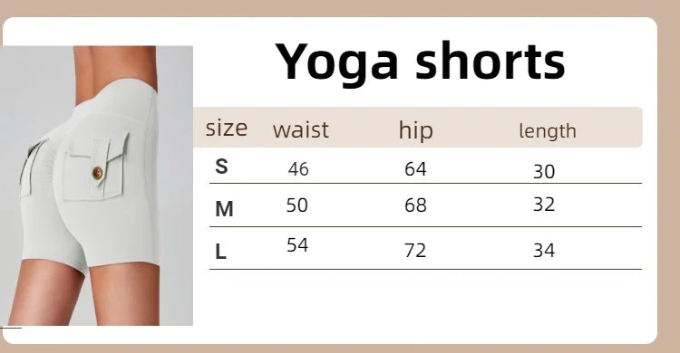 Sexy Scrunch Butt Yoga Shorts for Women  High Waist Booty Lifting Gym Shorts with Pockets  Push Up Fitness Running Sports Shorts