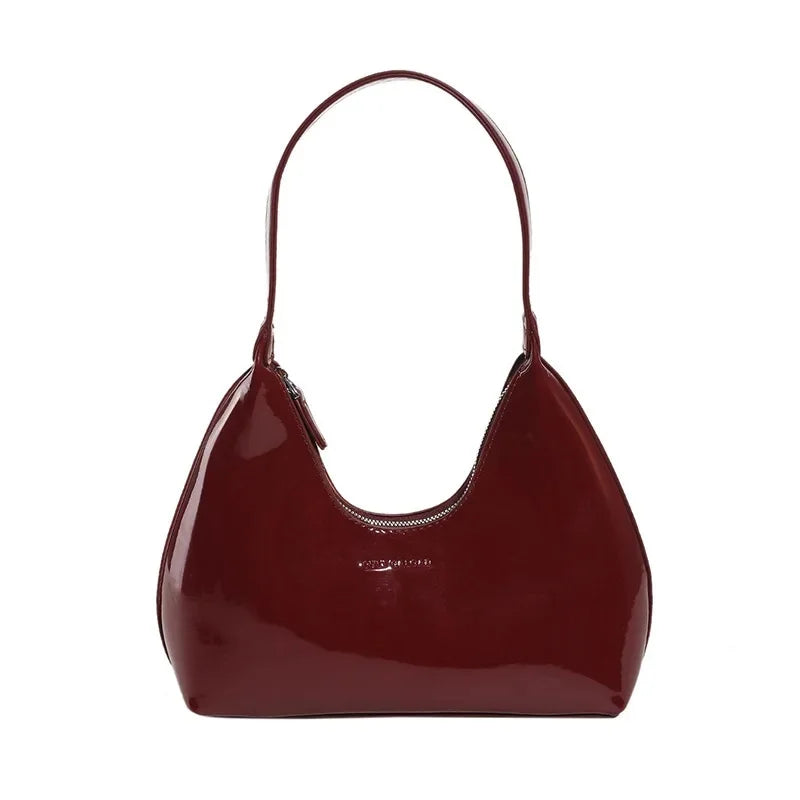 Fashionable Single Shoulder Bag Women's Handbag Underarm Moon Shape Casual Handbag PU Leather Trendy Bag for Ladies