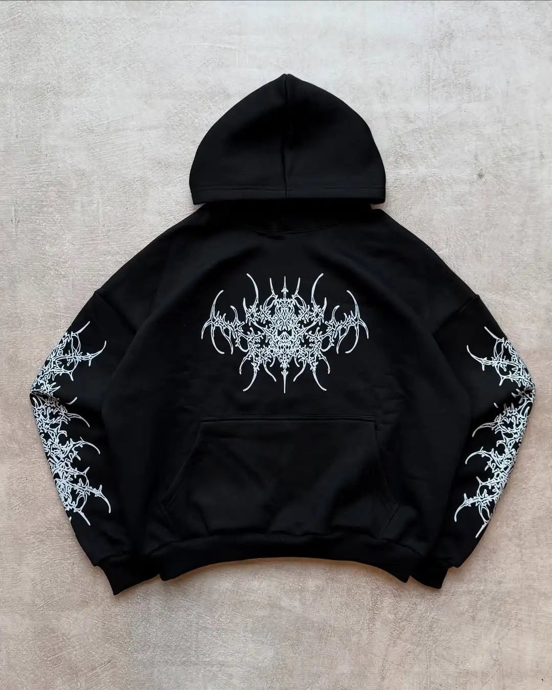 Niche Abstract Art Graffiti Watercolor Painting Oversized Printed Cotton Sweatshirts Men and Women Popular Street Tops Hoodies