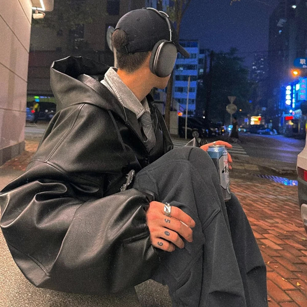 SAINT OF MICHAEL Fashion Streetwear Best Quality Cortex Coat Casual Loose Oversize Tops Vintage Solid Color Jacket For Men