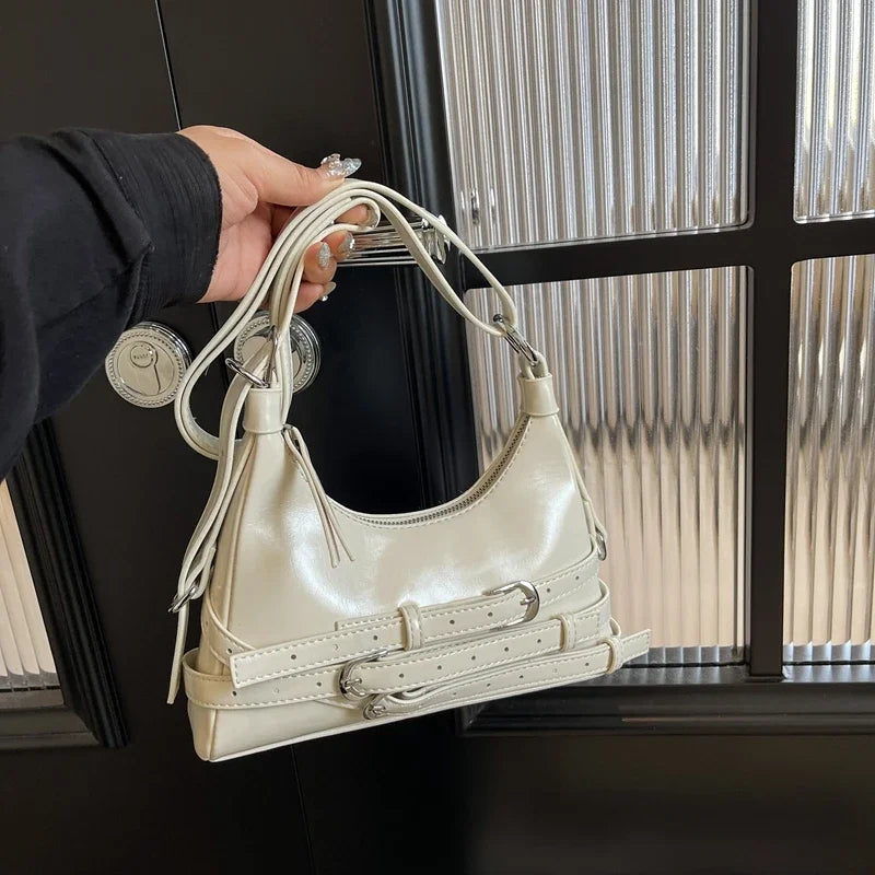 Fashion Sewing Thread Shoulder Bags Solid Soft 2024 Hot Sale Bags for Women Interior Compartment Zipper Pu Women's Handbags