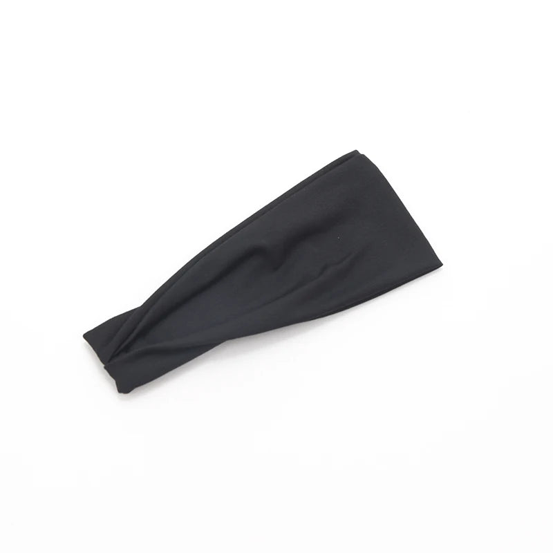 New Women Solid Color Elastic Hair Bands Yoga Headband Fashion Turban Makeup Hair Hoop Vintag Knotted Headwrap Hair Accessories