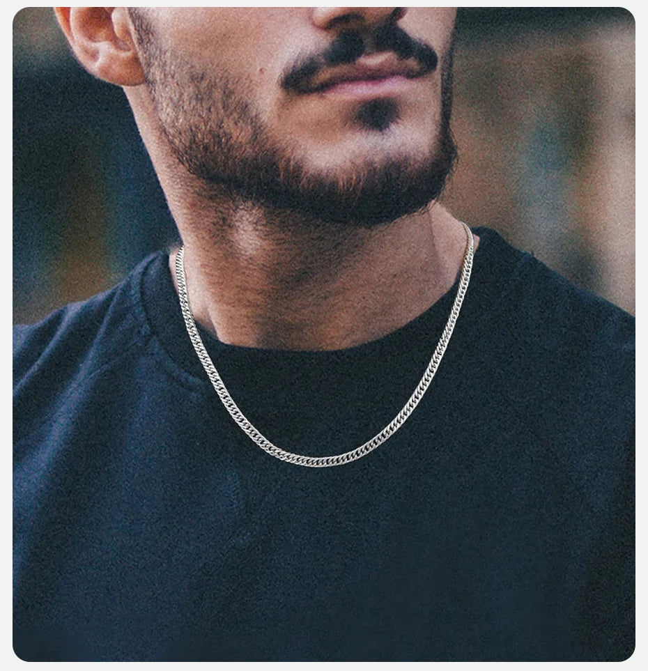 Vnox 3/5/7/9mm Thick Cuban Chain Necklaces for Men Women,Simple Miami Curb Links Collar,Waterproof Stainless Steel Unisex Chain