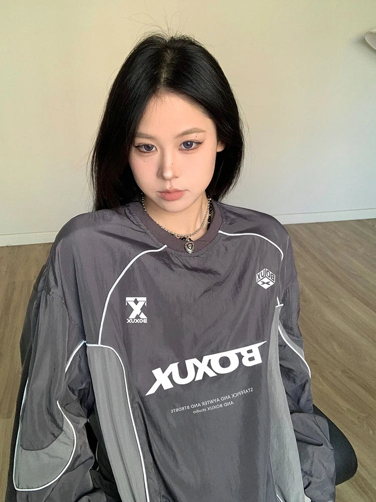 Loose Fit Hoodie Sweatirt ex Outdoor Casual Sle Color Blo Pleated Design Comfortable Breathable Youth Faion