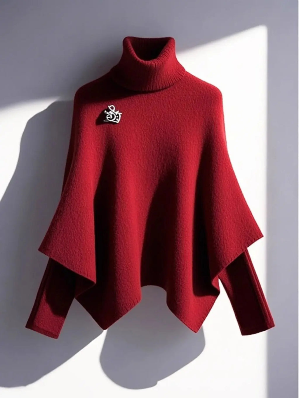 Chic Fake Two-Piece Cloak Sweater Women's Outer Wear 2025 Autumn Winter New Slim High-End Super Nice Pullover Y2k Knitted Top