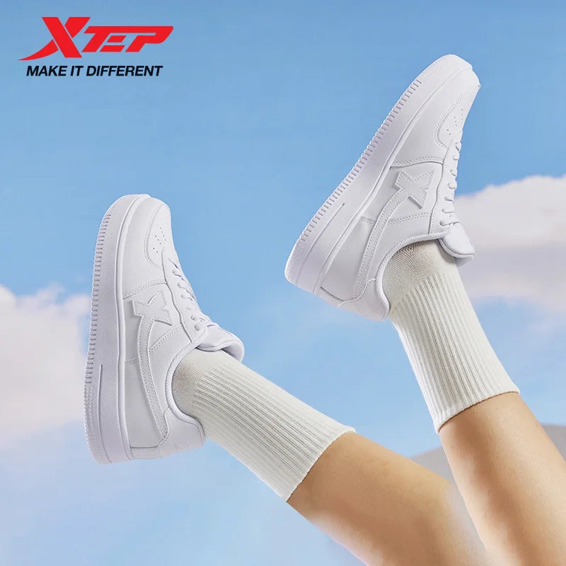 Xtep Men Skateboarding Shoes Non-Slip Casual White Couple Skate Sneakers Male Female Luxury Brand Shoes 881219319851