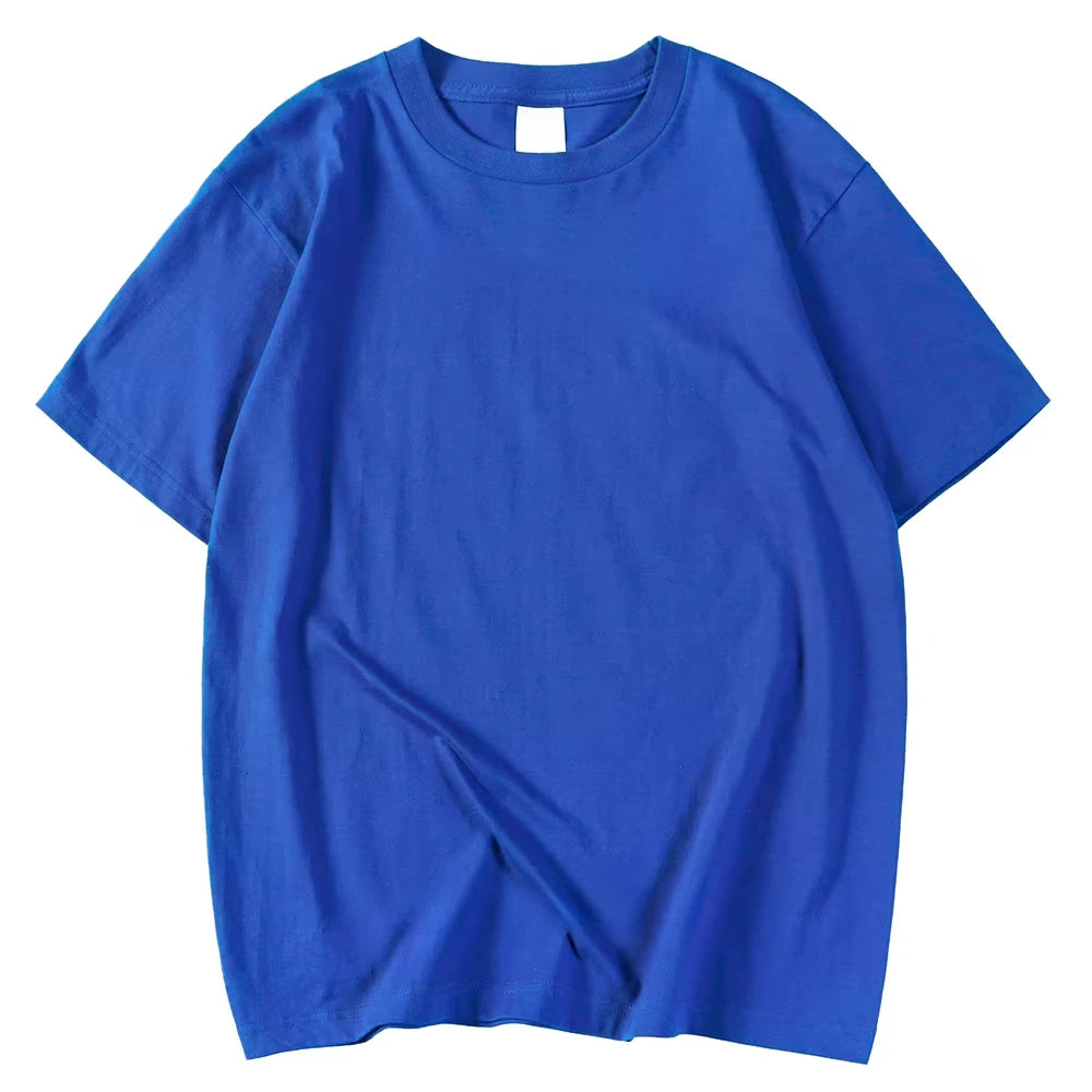 New Candy Color 100% Cotton T-Shirts Men Women 14 Colors Oversized Short Sleeves High Quality Brand Tee Clothing Soft T Shirts