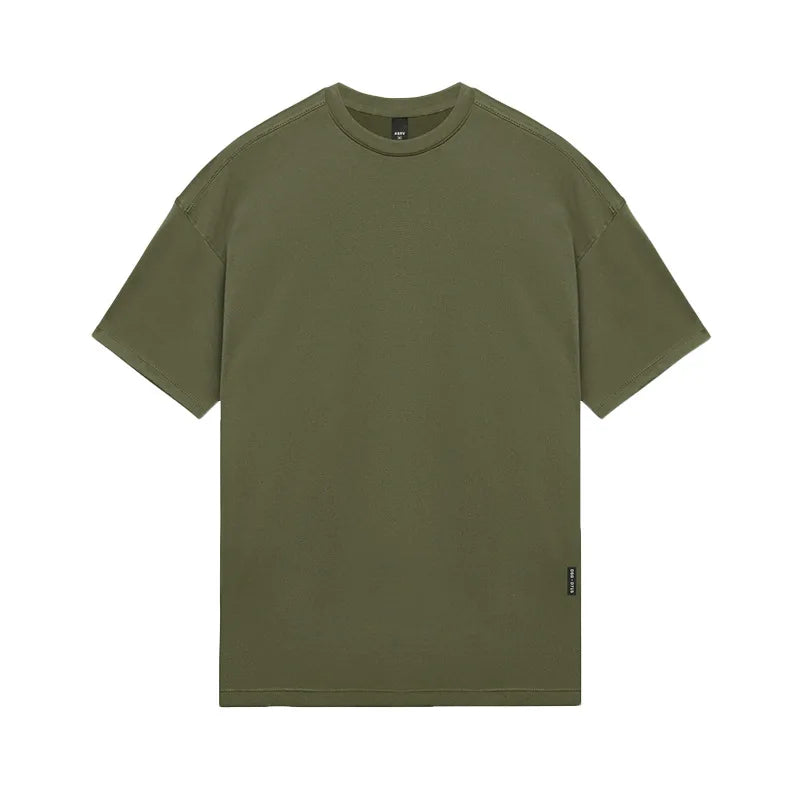 Men's Summer Casual Loose Oversized T-shirt O-Neck Short Sleeve Tee Male Quick Dry Breathable Gym Fitness Undershirt Clothing