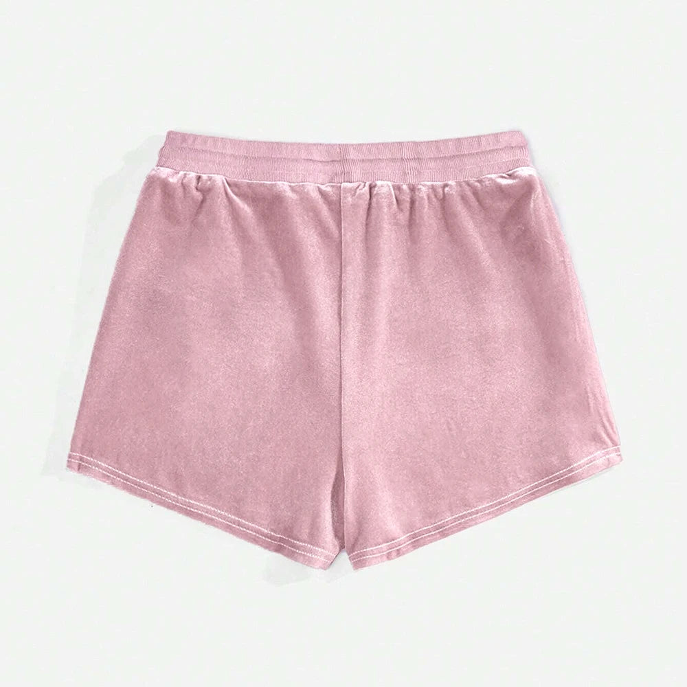 Mia Muse Shorts Spring Summer Korean Fitting Slim Diamonds Drawstring Natural Waist Short Streetwear Shorts For Women