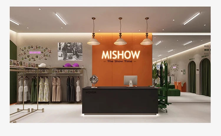 MISHOW Short Sleeve T-shirts Women Spring Solid Square-neck Top Elegant Woman Clothes Office Lady Cotton Tees MXC12T0641