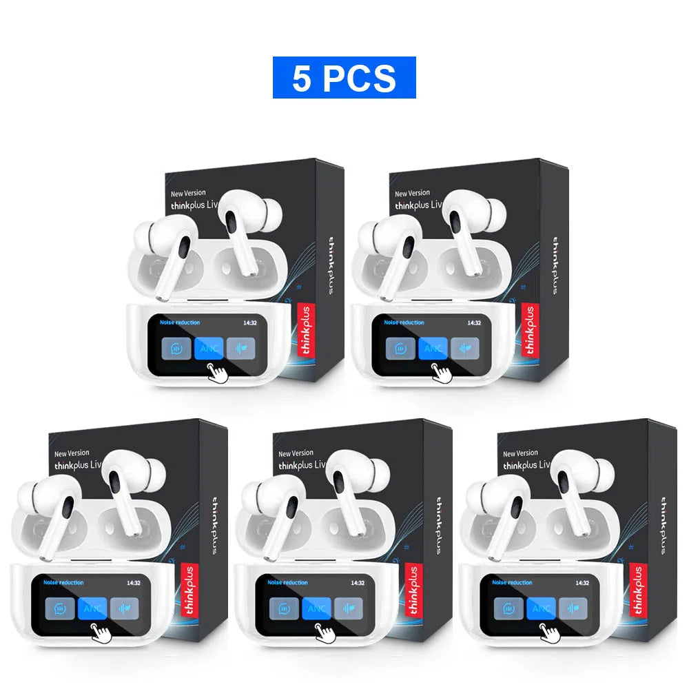 Original Thinkplus Wireless Bluetooth Earphones ANC Noise Reduction Earbuds HD Mic Call Gamer Headsets LED Touch Screen Control