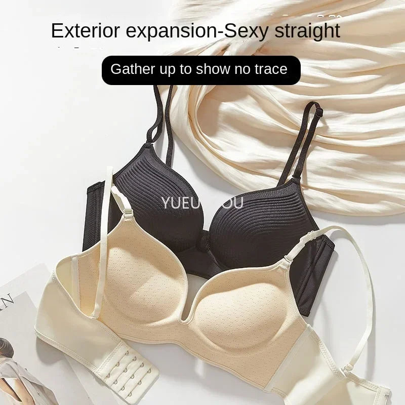 Natural Push Up Bra for Small Breasts Seamless Invisible Lingerie Ultra Thick 10cm Padding  No Marks Under Shirt, AA-A Cup Lift