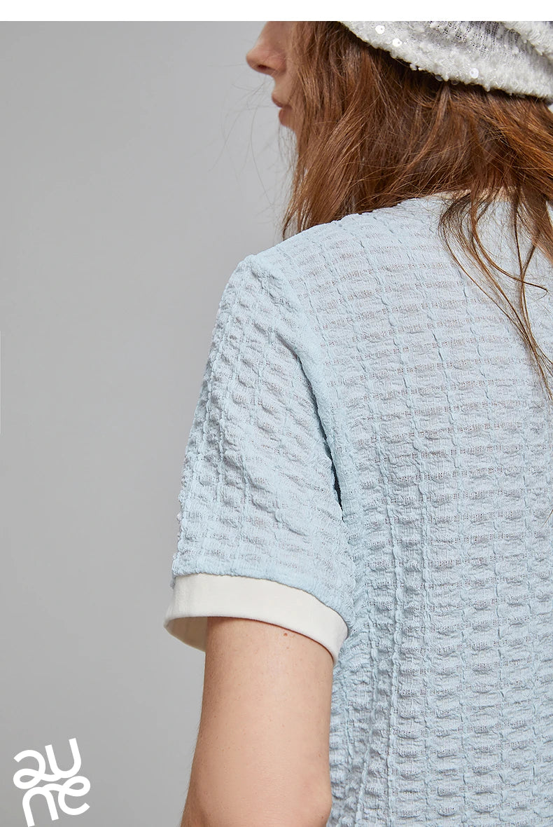 TOYOUTH Women Short Sleeve T shirt 2025 Spring New Tops 8521006