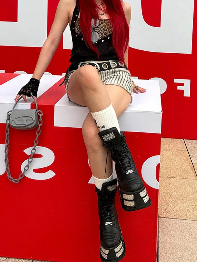 Summer Women Goblin Core Abi Y2k Gyaru Denim Shorts Japanese Harajuku Jean Hot Pants Grunge Kpop Cyber Punk Dark Academia New