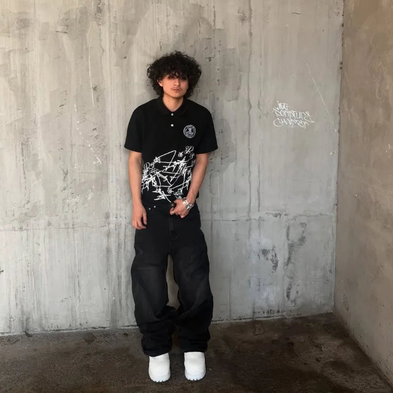 Summer New Harajuku Retro Letter Printing Oversized Men Y2k Casual Fashion Hip Hop Punk Pure Cotton Oversized T-shirt Women