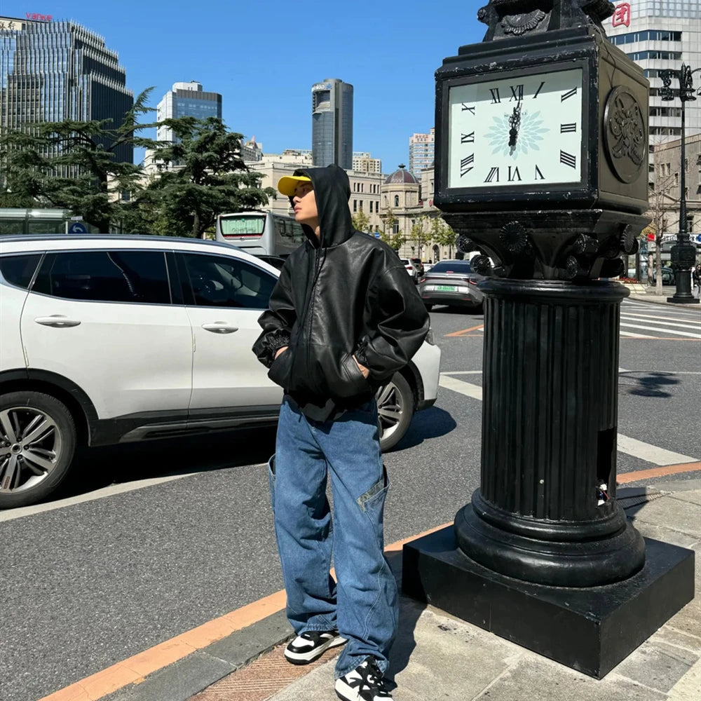 SAINT OF MICHAEL Fashion Streetwear Best Quality Cortex Coat Casual Loose Oversize Tops Vintage Solid Color Jacket For Men