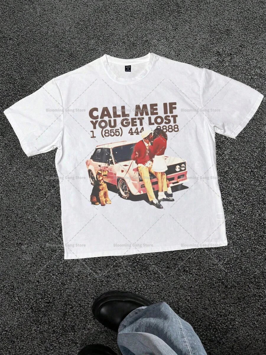 2025 Y2K Men Clothing Trendy  Harajuku Printed Oversized Gothic T-shirt Short Sleeves Women Sports Fashion Hip-Hop Streetswear