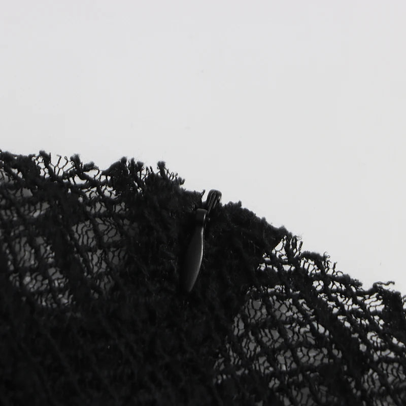 TWOTWINSTYLE Solid Hollow Out Slimming Dresses for Women O Neck Long Sleeve High Waist Temperament Dress Female Fashion