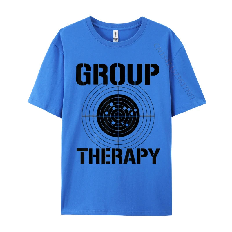 Men T-shirts Group Therapy Casual T-Shirt Retro Normal Cotton Men Tops Tees Casual Clothing Shirt Top Quality