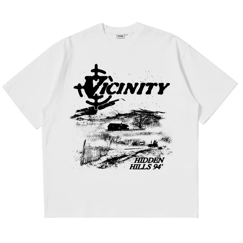 Men T-Shirt Cotton Tee Summer Letter Y2k Streetwear Vintage Aesthetic Harajuku Grunge Korean Fashion Graphic Oversized Clothing