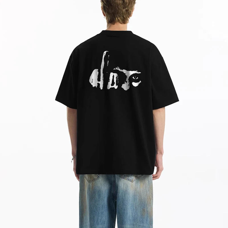 Men's and women's Short-Sleeved T-shirts Funny Abstract Pattern T-shirts 100%Cotton Streetwear Casual Fashion Oversized T-shirts