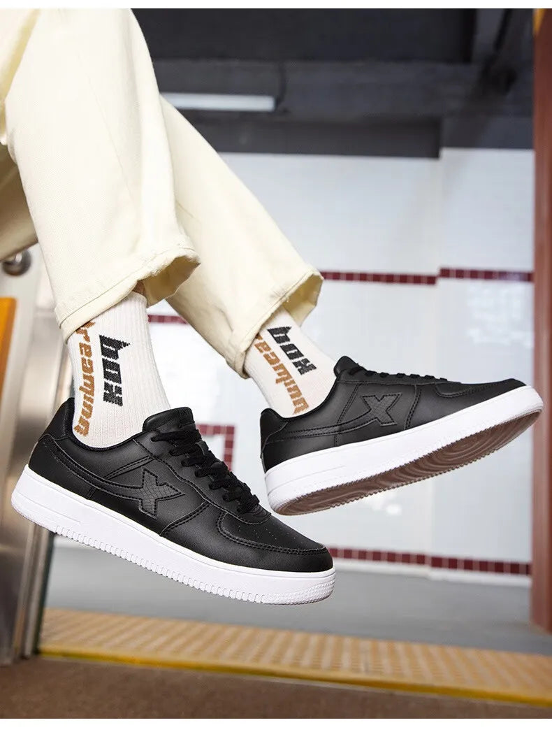 Xtep Men Skateboarding Shoes Non-Slip Casual White Couple Skate Sneakers Male Female Luxury Brand Shoes 881219319851