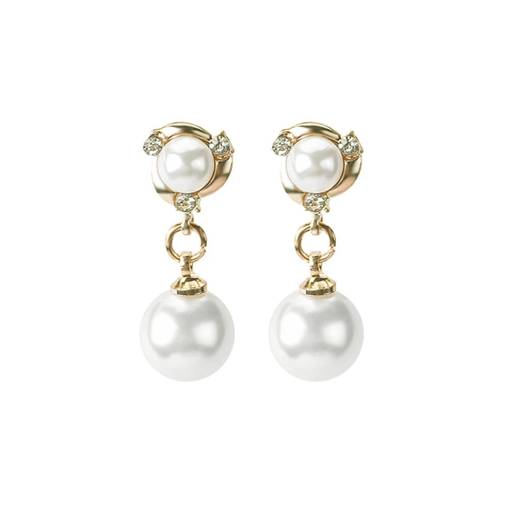 Korean Non Pierced Simulated Pearl Clip Earrings Fake Piercing Ear Jewelry Earcuffs For Women