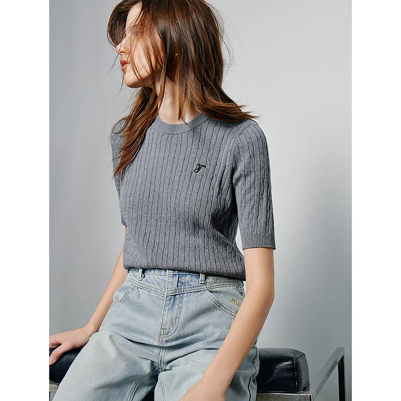 TOYOUTH  Women Knitwear 2025 Summer New Tops 8523801