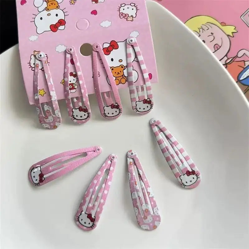 2025NEW Hello Kitty Hair Clip Set for Girlfriend Sweet and Cute Hello Kitty Cat Hair Accessories Set BB Clip Hairclip