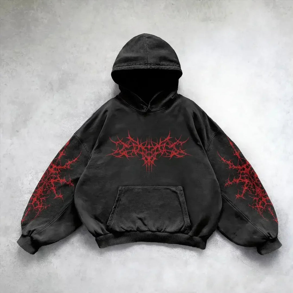 Y2k Zip Up Hoodies Vintage Fashion Print New Harajuku Hip Hop Long Sleeve Coats Loose Hooded Sweatshirt Men and Women Streetwear