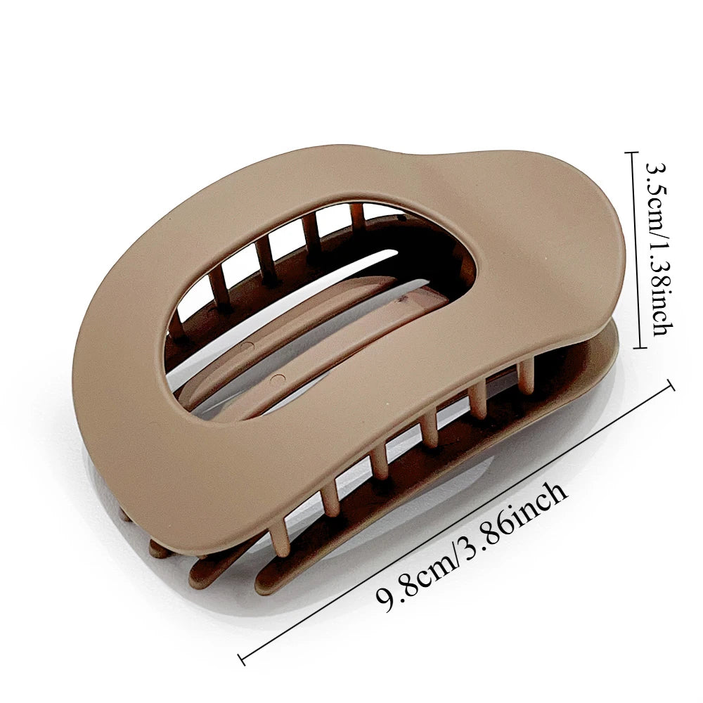 PC Hair Claw Clip for Women New Design Leopard Matte Curved Flat Styling Barrettes Acrylic Lying Down Hair Accessories