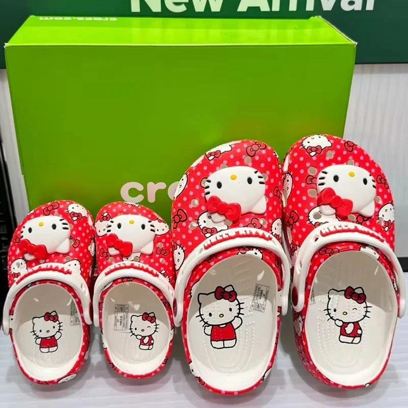 Miniso Hello Kitty Pochacco Melody Summer Children Cartoon Children Slipper Nonslip Soft Soled Wrap Toe Sandal Kid Birthday Gift