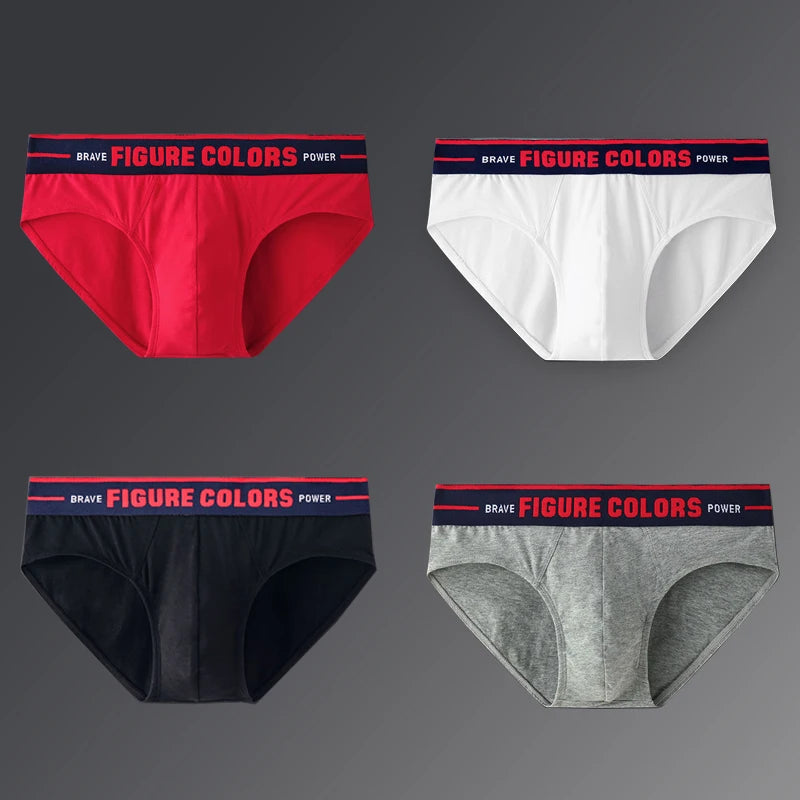 4pcs Men's Briefs Underwear Sexy Antibacterial Men's Panties Underpants Male U Convex boxer briefs for Man Absorbent Elastic