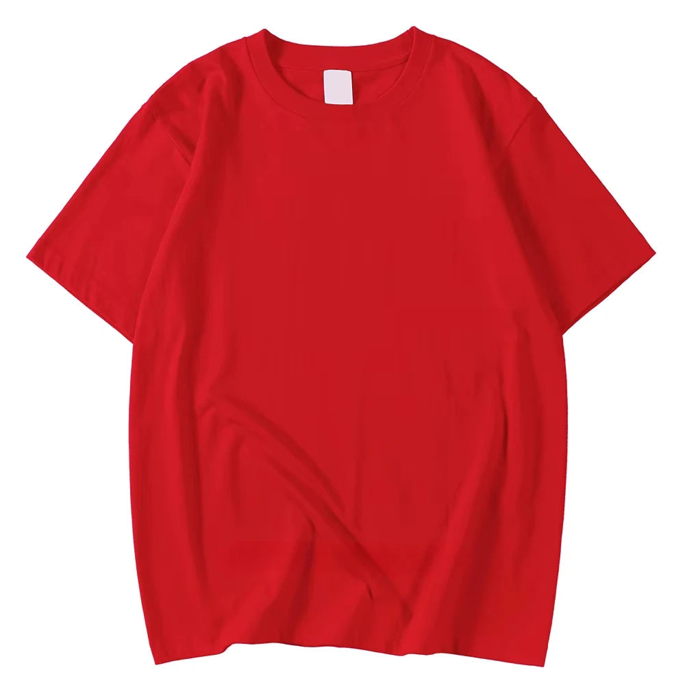 New Candy Color 100% Cotton T-Shirts Men Women 14 Colors Oversized Short Sleeves High Quality Brand Tee Clothing Soft T Shirts