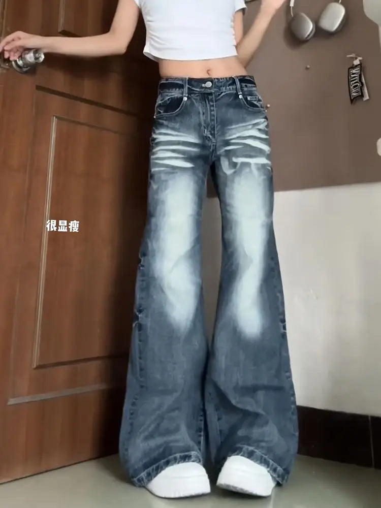 Y2k Baggy Jeans Pants for Woman Shoujo Girl Style Women's Denim Pants Low Rise Jeans Women's Spring Clothes Jean Coquette Jorts