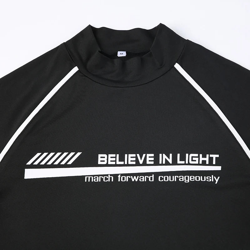 Rockmore Fashion Bodysuits Women Streetwear Print Jumpsuit Female Moto Biker Workout Long Sleeve Body Tops Casual Rompers Mujer