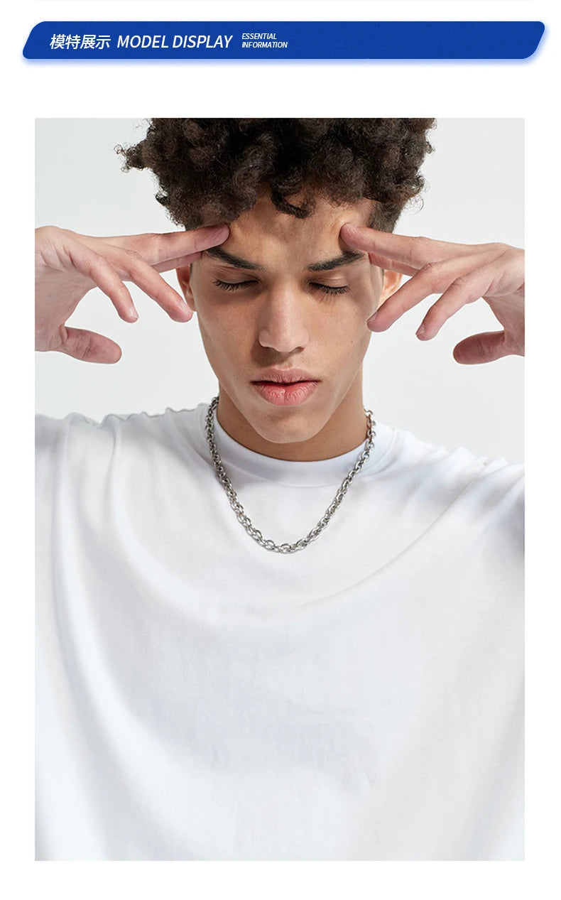 Oversized T Shirt for Men Women 280gsm Heavy Cotton Shirts Summer O-neck Oversize Tees Solid Casual Streetwear Fashion Clothing